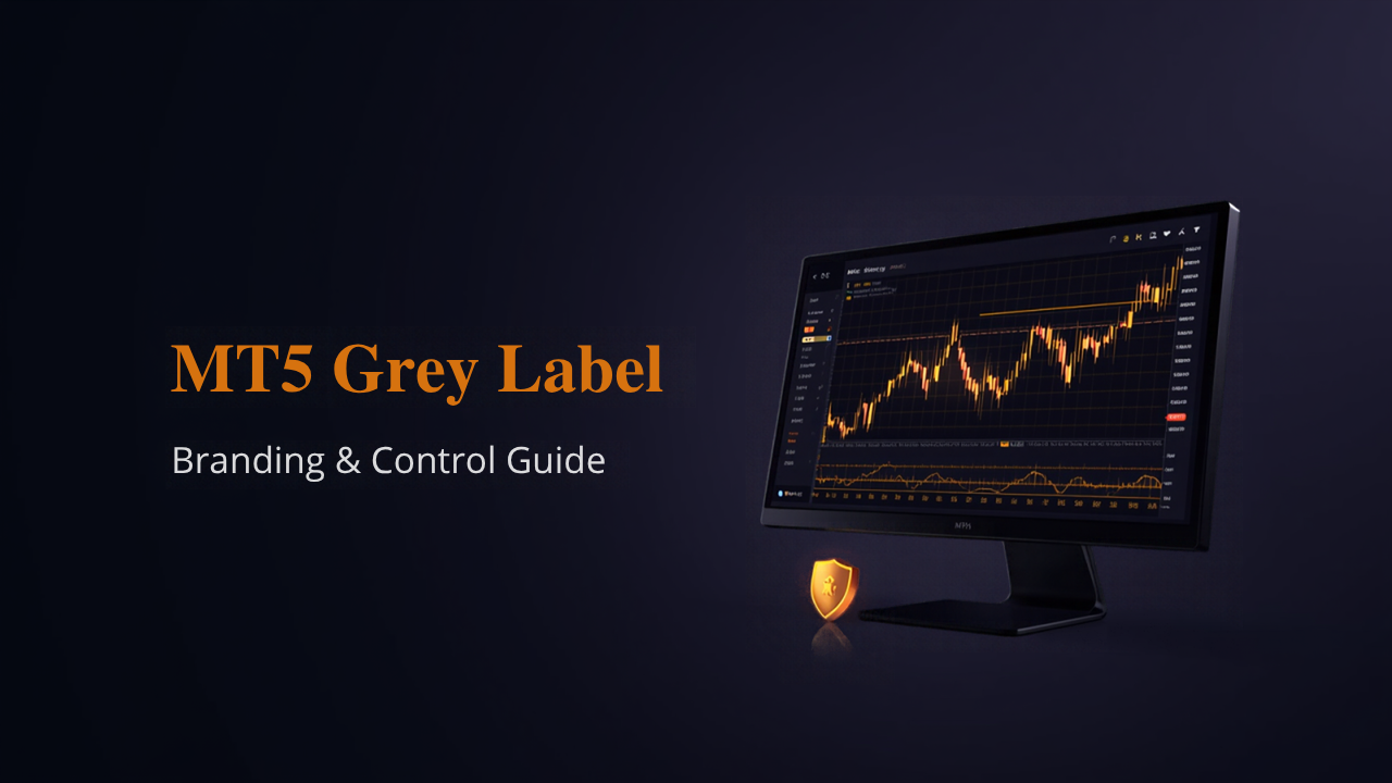 MT5 Grey Label branding guide hero image with trading dashboard